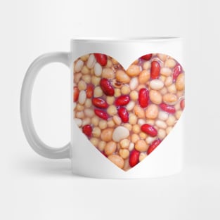 Bean & Chickpea Medley Mix Photograph Heart Mug